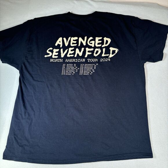 2024 Avenge Sevenfold “North American Tour” Concert Shirt Size 2XL Grunge Gothic - Picture 3 of 8